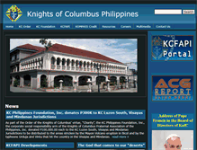 Tablet Screenshot of kofc.org.ph